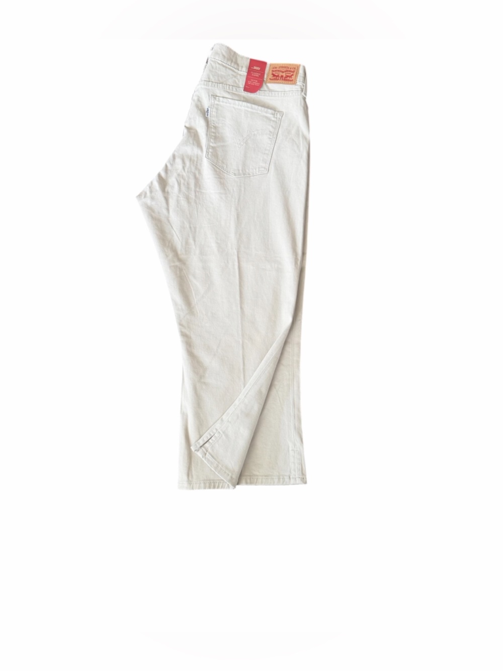 NWT🌺Levi's•Classic Capri Pants Light Beige - Picture 3 of 7